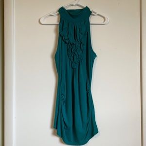 Cutout chest ruffle tank